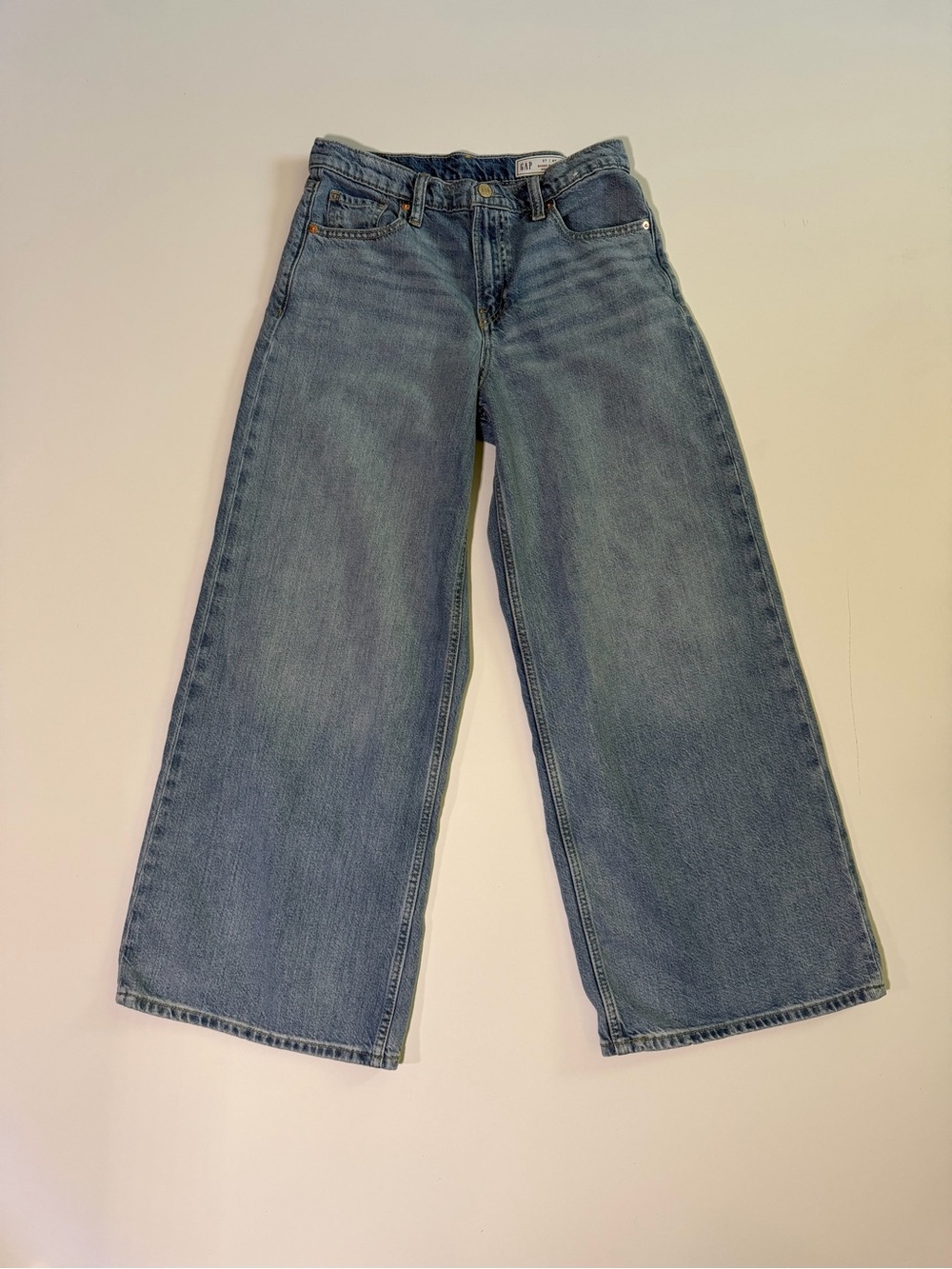 GAP Baggy Mid Rise UltraSoft Wide Leg Jeans Size 27 / 4R